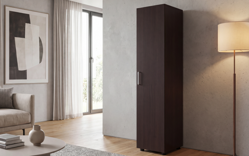 Μονόφυλλη ντουλάπα με ράγα Masimo Compact 1, wenge  1