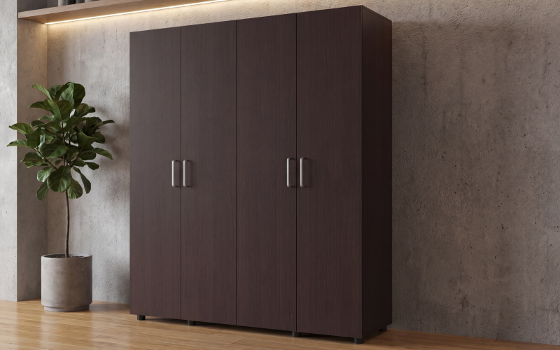 Ντουλάπα με σωλήνα και ράφια Masimo Space 2, wenge  1