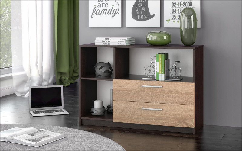 Σετ 2 ντουλαπιών Vili L II, wenge + δρυς sonoma  1
