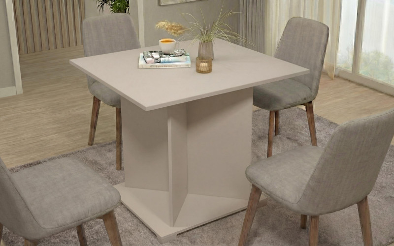 Τραπέζι Aurea XL + MDF, ματ άμμου + cashmere άμμου  1