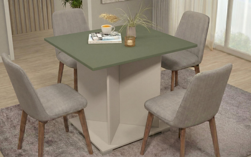 Τραπέζι Aurea XL + MDF, ματ άμμου + olive  1